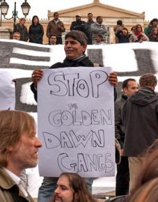 Anti-racists rally in Athens against the Golden Dawn fascists